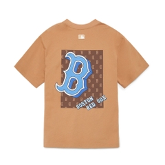 542 -  Áo MLB Big B Boston Monotive Overfit - Nâu - Big B Monogram - Code 3ATSM3033N-50BKS [HÀNG CHÍNH HÃNG]