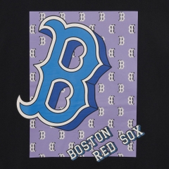 548 -  Áo MLB Big B Boston Monotive Overfit - Đen - Big B Monogram Tím - Code 3ATSM3033N-50BKS [HÀNG CHÍNH HÃNG]