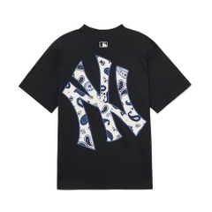 540 -  Áo MLB NY Paisley Logo - NY Hoa Xanh - Đen - Code 3ATSI0333-50BKS [HÀNG CHÍNH HÃNG]