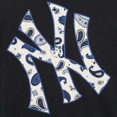 540 -  Áo MLB NY Paisley Logo - NY Hoa Xanh - Đen - Code 3ATSI0333-50BKS [HÀNG CHÍNH HÃNG]