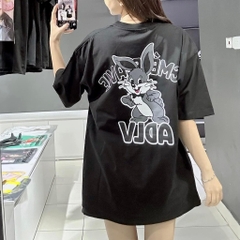 1858 - Áo ADLV Cartoon Rabbit Đen ADLV-SSACTB-BLK [HÀNG CHÍNH HÃNG]