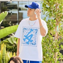 1026 -  Áo MLB LA Paisley Big Logo One Point LA Dodgers - Trắng - Code 3ATSI0133 07WHS [HÀNG CHÍNH HÃNG]
