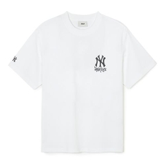 637 -  Áo MLB NY Hand Drawing Yankess - Trắng - Code 3ATSB1843 50WHS [HÀNG CHÍNH HÃNG]