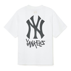 637 -  Áo MLB NY Hand Drawing Yankess - Trắng - Code 3ATSB1843 50WHS [HÀNG CHÍNH HÃNG]