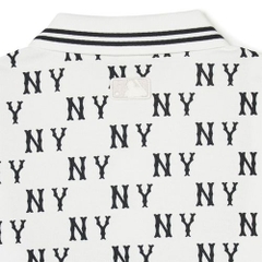 702 -  Áo Polo MLB Front Pattern Collar NY Monogram - Trắng Ivory - Code 3APQM0443 50IVS [HÀNG CHÍNH HÃNG]