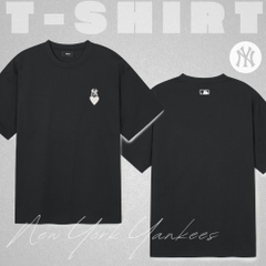 1024 -  Áo MLB Heart Small Logo New York Yankees Black - Trái Tim Đen - Code 3ATSH0143 50BKS [HÀNG CHÍNH HÃNG]