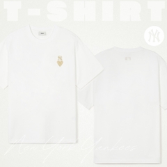 1023 -  Áo MLB Heart Small Logo New York Yankees Ivory - Trái Tim Trắng - Code 3ATSH0143 50IVS [HÀNG CHÍNH HÃNG]