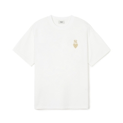 1023 -  Áo MLB Heart Small Logo New York Yankees Ivory - Trái Tim Trắng - Code 3ATSH0143 50IVS [HÀNG CHÍNH HÃNG]