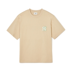 703 -  Áo MLB NY Monative Overfit New York Yankees - Light Beige - Code 3ATSM0443 50BGL [HÀNG CHÍNH HÃNG]