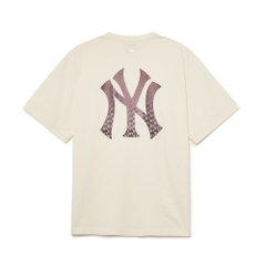 631 -  Áo MLB Monogram Big Lux NY - Trắng Kem - Code 3ATSM0334 50CRD [HÀNG CHÍNH HÃNG]