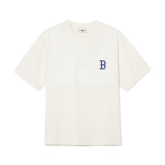 1055 -  Áo MLB Classic Monogram Big Lux Boston Red Sox Cream - Trắng Kem - Code 3ATSM0343 43CRS [HÀNG CHÍNH HÃNG]