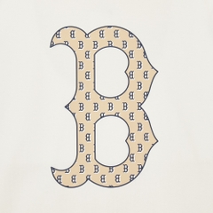 1055 -  Áo MLB Classic Monogram Big Lux Boston Red Sox Cream - Trắng Kem - Code 3ATSM0343 43CRS [HÀNG CHÍNH HÃNG]