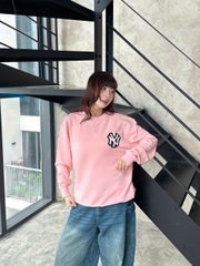 2125 - Áo Sweater New Era NY Xù Hồng Pink [HÀNG CHÍNH HÃNG]