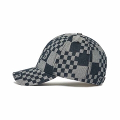 999 -  Nón MLB Monogram Checker Board Big B Denim FW Unisex Street Style - Code 3ACPCC12N 43BKS [HÀNG CHÍNH HÃNG]