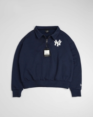 2258 - Áo Sweater New Era Quater Zipper NY New York Yankees Gấu Xanh Navy [HÀNG CHÍNH HÃNG]