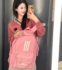 1950 - Balo Adidas Classic Back-to-School 3-Stripes Backpack Pink IS7046 [HÀNG CHÍNH HÃNG]