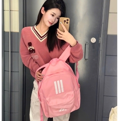 1950 - Balo Adidas Classic Back-to-School 3-Stripes Backpack Pink IS7046 [HÀNG CHÍNH HÃNG]