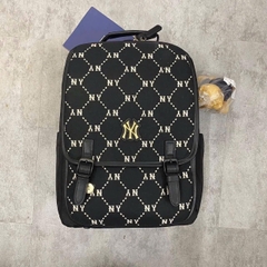 2698 - Balo MLB Diamond Monogram Jacquard Cute Bear New York Yankees Black 7ABKMD24N-50BKS [HÀNG CHÍNH HÃNG]