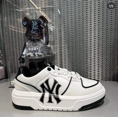 092 -  Giày MLB NY Chunky Liner - Trắng Viền Đen - Code 3ASXCA12N-50WHS [HÀNG CHÍNH HÃNG]