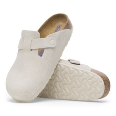 2658 - Dép Birkenstock Boston Soft Footbed Antique White 1027693 / 1027667 [HÀNG CHÍNH HÃNG]
