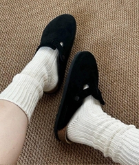 2632 - Dép Birkenstock Boston Soft Footbed Black 660473 [HÀNG CHÍNH HÃNG]