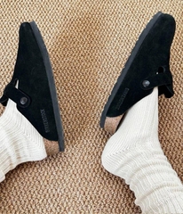 2632 - Dép Birkenstock Boston Soft Footbed Black 660473 [HÀNG CHÍNH HÃNG]