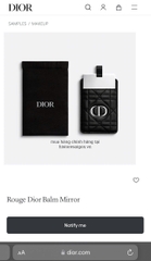 2742 - Card Holder Dior Kèm Gương Gift (Gift Hãng Tặng Khách) [HÀNG CHÍNH HÃNG]