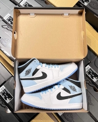 345 -  Giày Nike Air Jordan 1 Mid Ice Blue Nubuck DV1308 104 [HÀNG CHÍNH HÃNG]