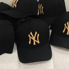 1005 -  Nón MLB Metal Logo Structured New York Yankees Black Gold - Code 32CPIG111 50L [HÀNG CHÍNH HÃNG]