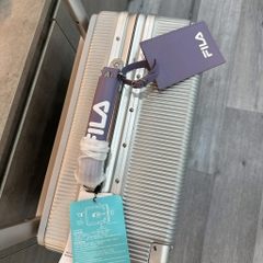 2051 - Vali Fila Embossed Logo - Size Cabin 22 Xách Tay - Xám Trắng [HÀNG CHÍNH HÃNG]