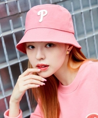 1068 -  Nón MLB Big P Bucket Hat Philadelphia Phillies Classic - Hồng Pink - Code 3AHT0071N 10COS [HÀNG CHÍNH HÃNG]