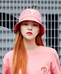1068 -  Nón MLB Big P Bucket Hat Philadelphia Phillies Classic - Hồng Pink - Code 3AHT0071N 10COS [HÀNG CHÍNH HÃNG]