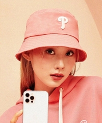 1068 -  Nón MLB Big P Bucket Hat Philadelphia Phillies Classic - Hồng Pink - Code 3AHT0071N 10COS [HÀNG CHÍNH HÃNG]