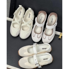 2750 - Giày Jeep Mary Jane Vintage Suede White 2026 | P661W13404 [HÀNG CHÍNH HÃNG]