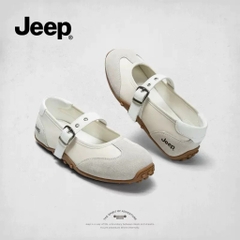 2750 - Giày Jeep Mary Jane Vintage Suede White 2026 | P661W13404 [HÀNG CHÍNH HÃNG]