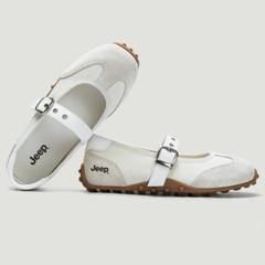 2750 - Giày Jeep Mary Jane Vintage Suede White 2026 | P661W13404 [HÀNG CHÍNH HÃNG]