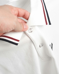 2597 - Áo Polo New Era NY Trắng Cổ Viền Đỏ Đen [HÀNG CHÍNH HÃNG]
