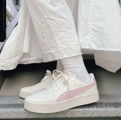 1557 - Giày Puma Skye Clean Peachskin Pink - Trắgg Kem Sọc Hồng - 380147 05 [CHÍNH HÃNG]