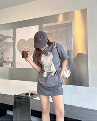 868 -  Áo Life Work Logo Radoc Signature - Gray - Code LW245TS982-GRAY [HÀNG CHÍNH HÃNG]