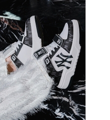 522 -  Giày MLB Liner Mid Monogram NY - Xám Đen - Code 3ASXCDN3N-50BKS [HÀNG CHÍNH HÃNG]