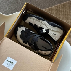 2102 - Giày Sandals Jeep Functional Hiking Outdoor 'White Black' PD243WAS1035 [HÀNG CHÍNH HÃNG]