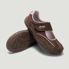2733 - Giày Jeep Mary Jane Comfort Velcro "Brown" | P661W3399 [HÀNG CHÍNH HÃNG]