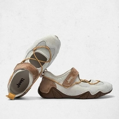 2160 - Giày Jeep Mary Jane Outdoor Brown Gray PX241WAS932 [HÀNG CHÍNH HÃNG]