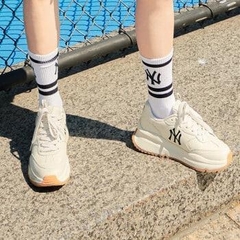 571  -  Giày MLB Korea Chunky Runner Basic New York Yankees Cream - 3ASHCRB3N-50CRS [HÀNG CHÍNH HÃNG]