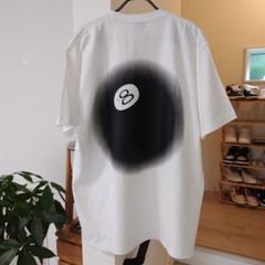 1386 - Áo Stussy 8 Ball Tea Pigment Dyed Trắng [HÀNG CHÍNH HÃNG]