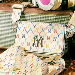 607 -  Túi MLB MONOGRAM Hoody Bag NEW YORK YANKEES Rainbow  32BGPC111-50I [HÀNG CHÍNH HÃNG]