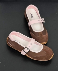 2744 - Giày Jeep Mary Jane Vintage Suede Brown 2026 | P661W134104 [HÀNG CHÍNH HÃNG]