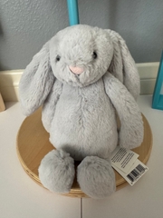 2196 - JellyCat Bashful Bunny Silver 31cm - Jellycat Bashful Silver Bunny Medium 31cm [HÀNG CHÍNH HÃNG]