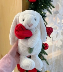 2112 - JellyCat Bunny Bashful Cream With Rose 31cm - Jellycat Bashful Cream Bunny with Rose Medium 31cm [HÀNG CHÍNH HÃNG]