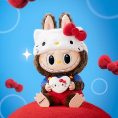 2678 - Labubu Hello Kitty 38cm POPMART The Monster Vinyl Plush Doll [HÀNG CHÍNH HÃNG]